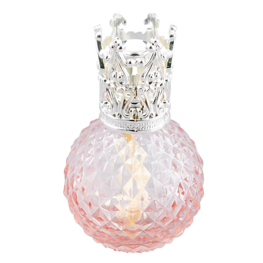 100Ml Pink Catalytic Pineapple Fragrance Diffuser Aromatherapy Oil Tan Lamp Wick Kit Parfum Glass Bottle Ceramic Burner Gift