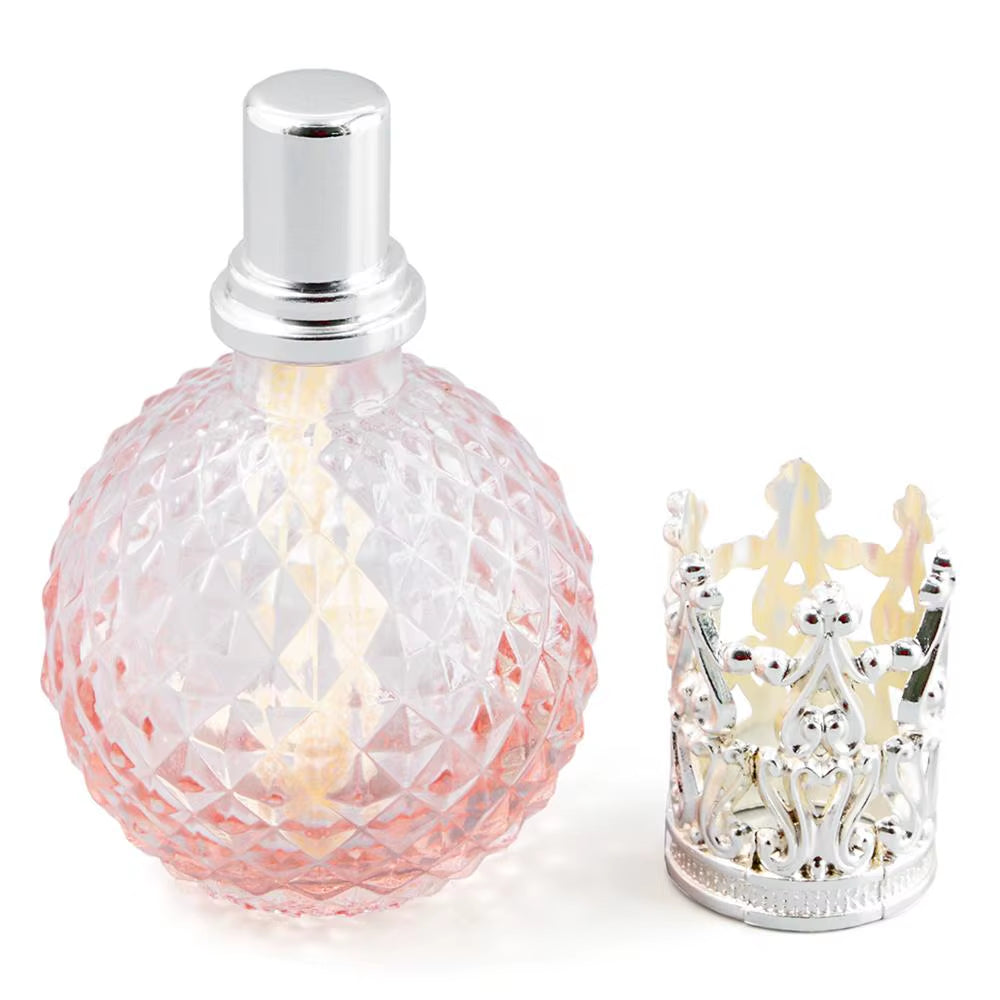 100Ml Pink Catalytic Pineapple Fragrance Diffuser Aromatherapy Oil Tan Lamp Wick Kit Parfum Glass Bottle Ceramic Burner Gift