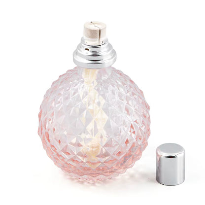 100Ml Pink Catalytic Pineapple Fragrance Diffuser Aromatherapy Oil Tan Lamp Wick Kit Parfum Glass Bottle Ceramic Burner Gift